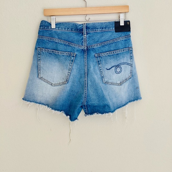 R13 Cross Over Denim Blue Women's Shorts SZ 27 - Picture 3 of 9